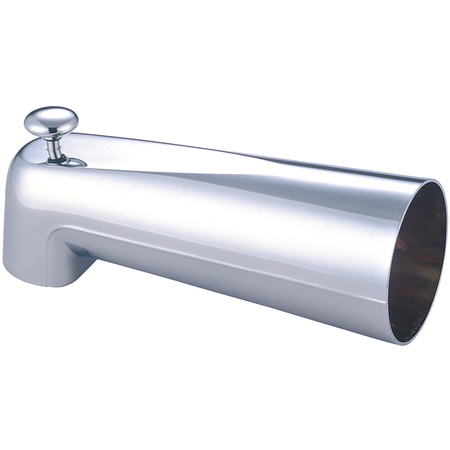 OLYMPIA FAUCETS Extended Combo Diverter Tub Spout, Polished Chrome OP-640033
